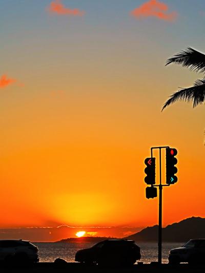 Oahu 52 夕日 夕焼け空 ハワイカイの海辺で カイマナヒラ 歌の情景 寝姿ここに ハナウマ ベイ周辺 ハワイ の旅行記 ブログ By マキタンさん フォートラベル